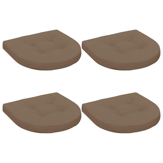 vidaXL - 4-Piece - Zitkussens - 4 - st - 100% - Polyester - Taupe - 40 - x - 40 - x - 5 - cm