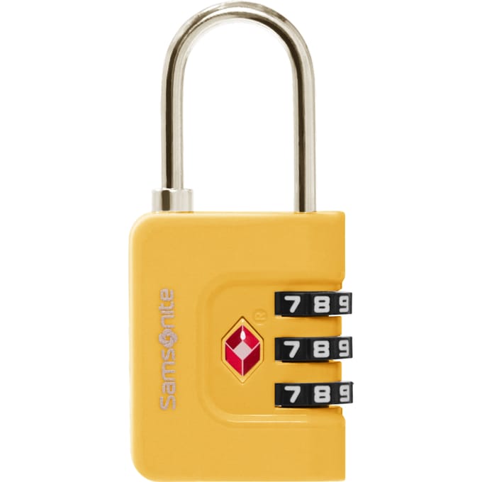 Samsonite reisaccessoires - combilock 3 dial TSA - geel