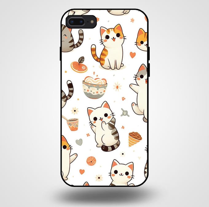 Smartphonica Telefoonhoesje voor iPhone 7/8 Plus met katten opdruk - TPU backcover case katten design geschikt voor Apple iPhone 7 Plus;Apple iPhone 8 Plus