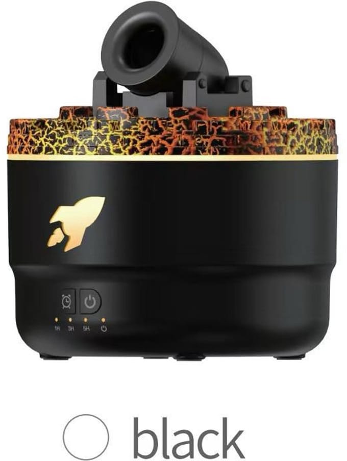 Aroma Diffuser Cannon – Unieke Mistuitstoot als Kanon – RGB Sfeerverlichting – Luchtbevochtiger & Aromatherapie – Zwart / Wit