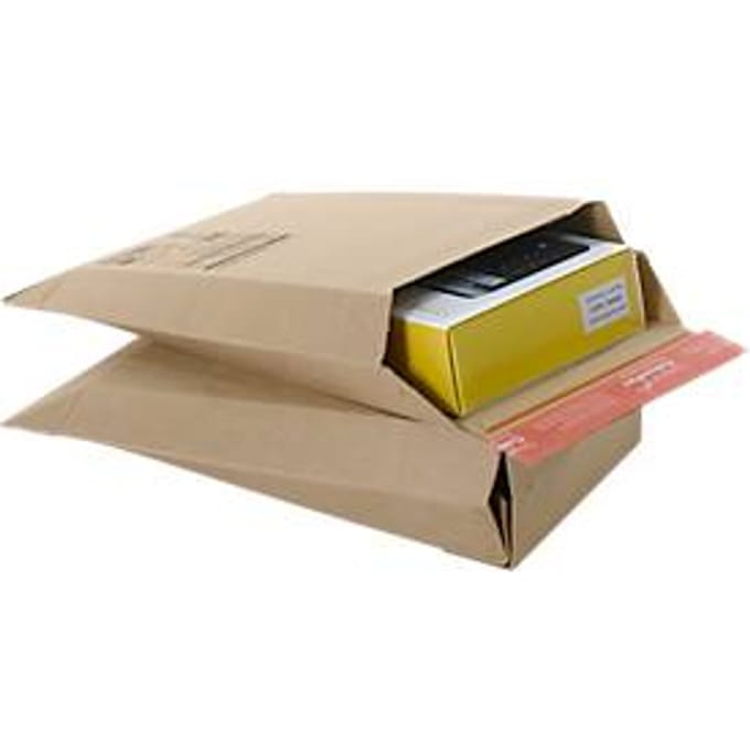 ColomPac verzendzak van golfkarton, geoptimaliseerd voor DHL, B 250 x D 350 x H 80 mm, 20 stuks