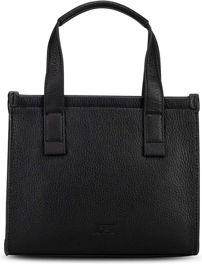 JOST Leren handtas schoudertas Vika Hand Bag Black zwart