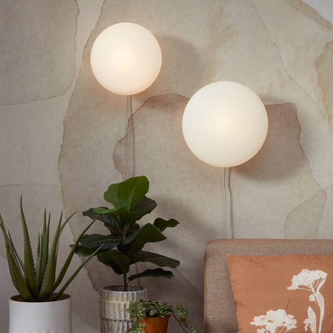 IT´S ABOUT ROMI IT'S ABOUT ROMI wandlamp Sapporo, Ø 28 cm, glas, E14