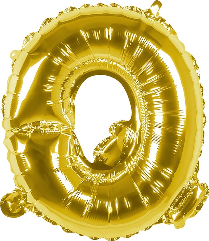 Boland - Folieballon 'Q' goud Q - Goud - Letterballon