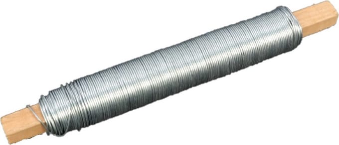 HBX Natural Living Kerststukje binddraad/wikkeldraad - op rol - zilver - 0,65 mm