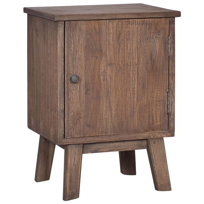 vidaXL - Nachtkastje - 40x30x53 - cm - massief - teakhout