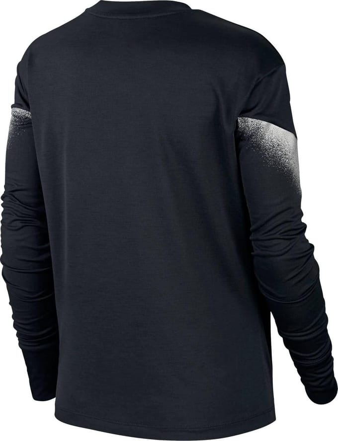 Nike Nk Midlayer Runway Sporttrui Dames - Black/Reflective Silv - Maat XL