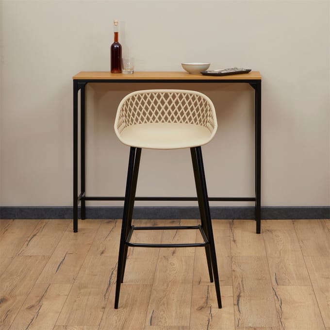 Barkrukken IREK, set van 2, van kunststof - beige
