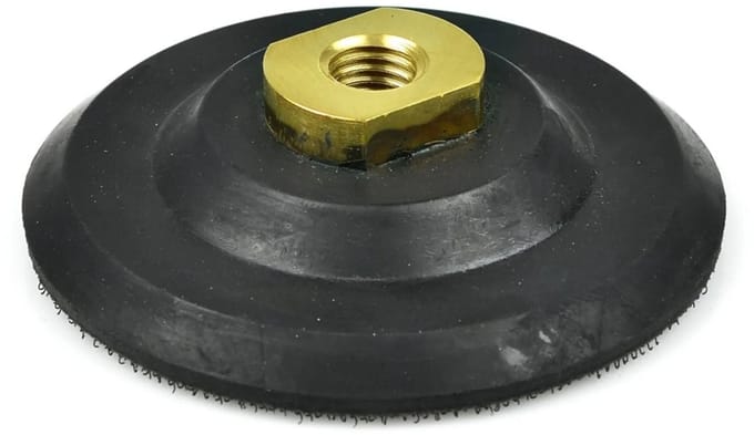 GEKO Rubberen polijstpad - 100 mm - Klittenbandbevestiging - M14 schroefdraad