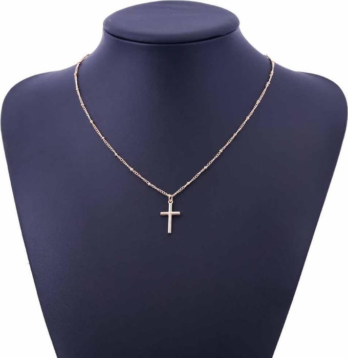 Ketting met kruisje goudkleur