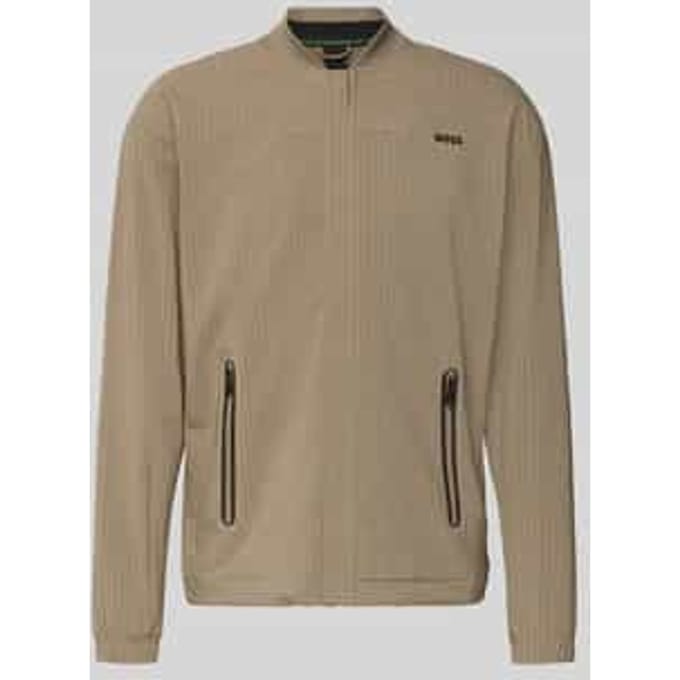 relaxed fit sweatjack in wafelstructuur model 'TERRACE'