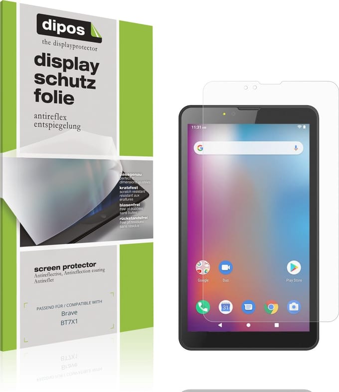 dipos – 2x Matte Beschermfolie geschikt voor Brave BT7X1 | Krasbestendige & antireflecterende Screenprotector Ultra-Thin