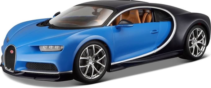 Modelauto - Bugatti Chiron - blauw - metaal - schaal 1:24 - speelgoedauto - schaalmodel