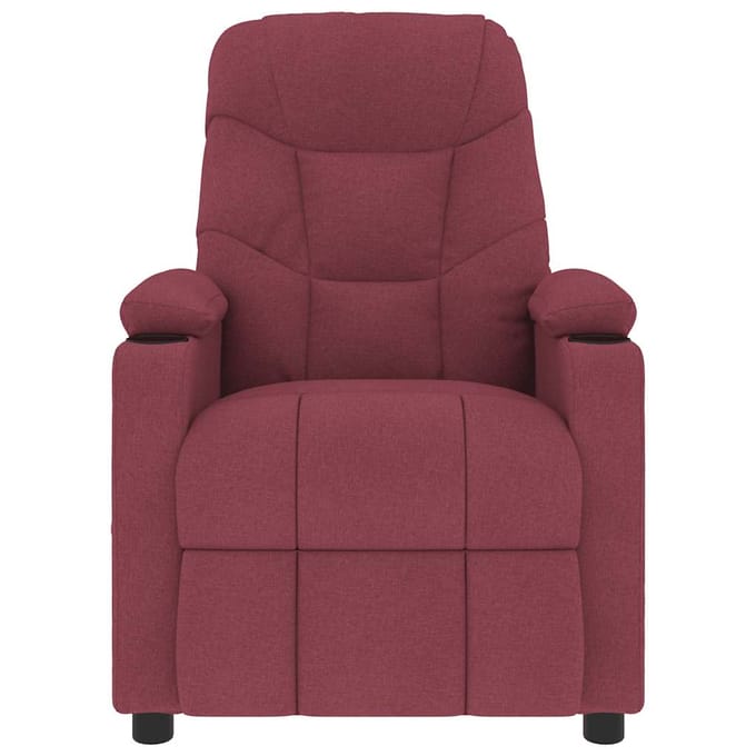 vidaXL - Massagestoel - stof - wijnrood