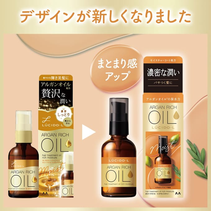 LUCIDO Traitement Huile Capillaire #EX Hydratation Riche, Huile d'Argan Sans Rinçage, 60ml + Échantillon Masque Capillaire 10g black