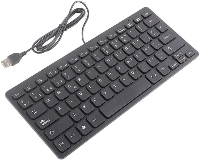 Dailygoods - Mini Draagbare Spaanse Toetsenbord USB-interface 78 Toetsen