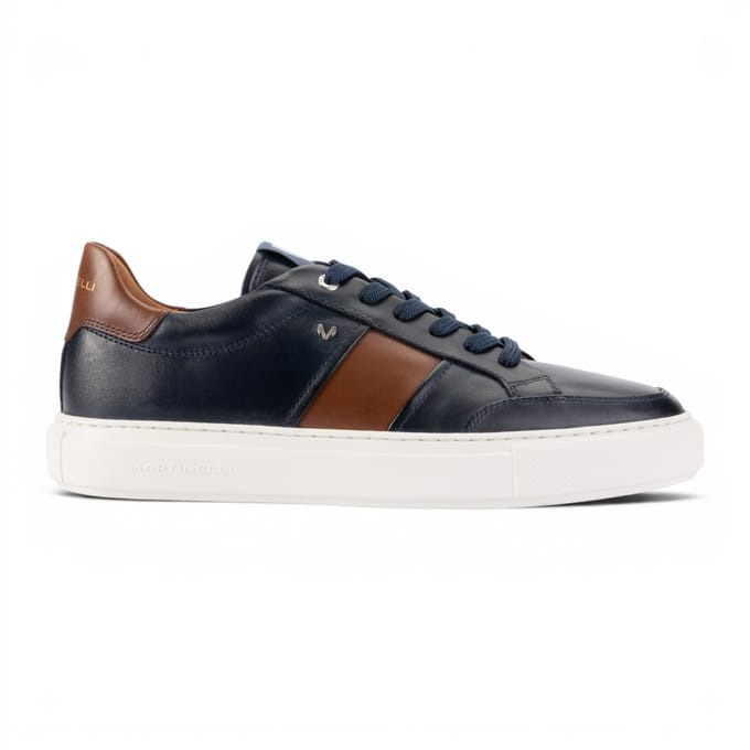 Martinelli Blauwe Leren Sneakers Schoenen voor mannen - Hastings