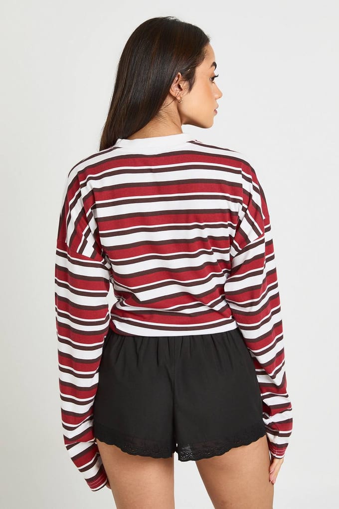 boohoo Dames Popeline Broderie Korte Broek | Black | Maat: 16