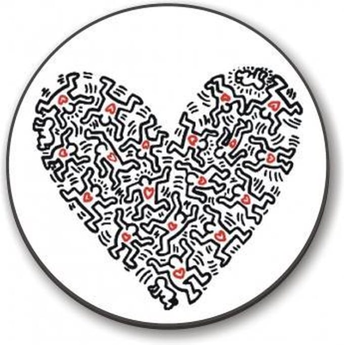 Eminent Keith Haring Mouse Pad Zwart, Rood, Wit