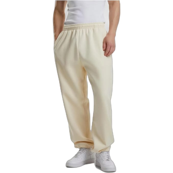 Urban Classics - Fluffy Heren joggingbroek - M - Creme