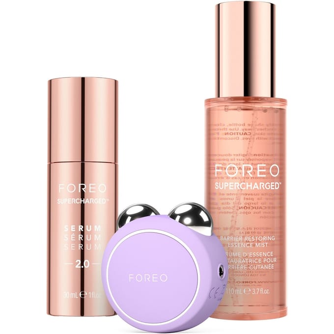 FOREO BEAR™ 2 go compact microcurrent apparaat met 6 intensiteiten en 2 microcurrent patronen, Lavender