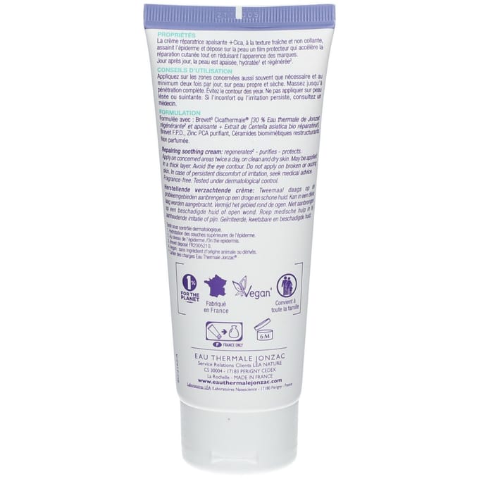 Jonzac +Cica Repairing Soothing Cream Bio 100 Crème