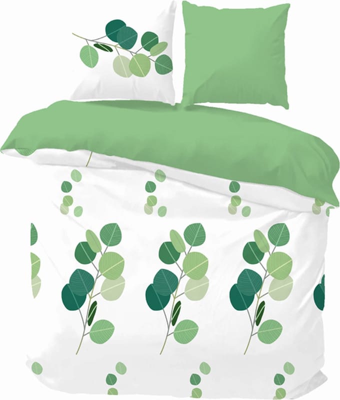 iSleep Dekbedovertrek Karin - Eenpersoons - 140x200/220 cm - Groen