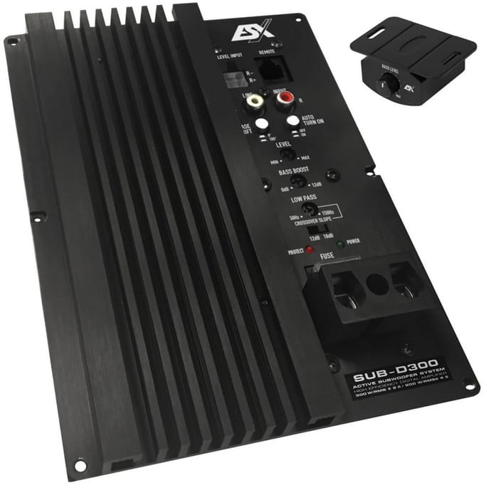 ESX SUB-D300 Active Module / Mono versterker ( plate versterker ) inbouw incl controller 12V