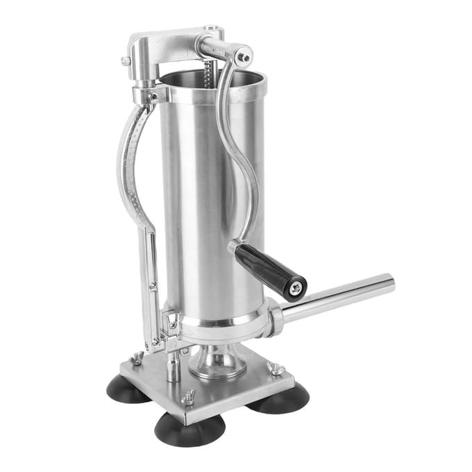 Worstvuller Hoge Efficiëntie 3L Roestvrij Staal Handmatige Worstvulmachine voor Thuis Restaurant L white