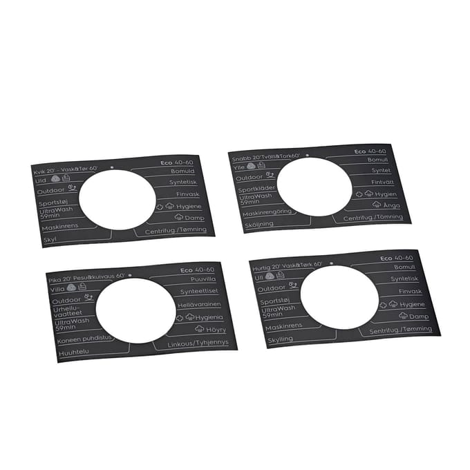 AEG programmaplaat, knop, zelfklevend, DA,NO,FI,SV 140142563216