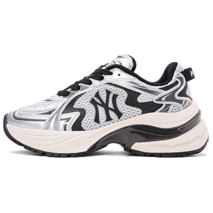 MLB Curve Runner Confortable Doux Augmentant la Hauteur Chaussures de Papa Baskets Unisexe Argent 3ARNCVR5N-50SIS 41 white