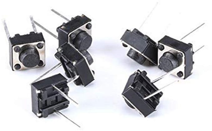 100-pack 2-pins DIP Momentary Tactiele Toetsdrukknop 6x6x5mm