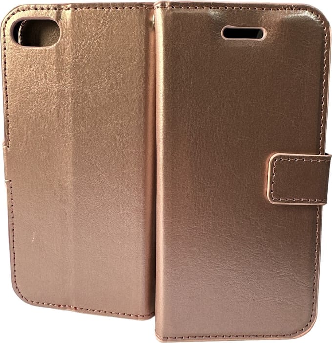 Portemonnee Book Case Hoesje Geschikt voor: iPhone 6 / 6S  - rosegoud