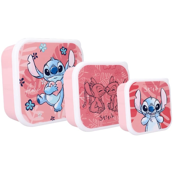 Vadobag Lilo & Stitch Snackbox en Fruitdoos Roze - 3in1