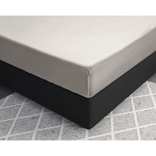 Primaviera DeLuxe Hoeslaken Satijn Crème - 90 x 200 cm + 30 cm hoekhoogte