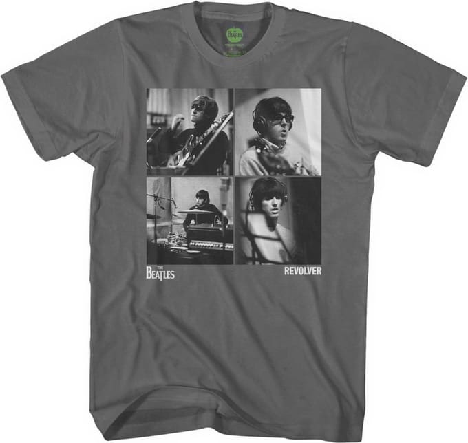 The Beatles - Revolver Studio Shots Heren T-shirt - L - Grijs