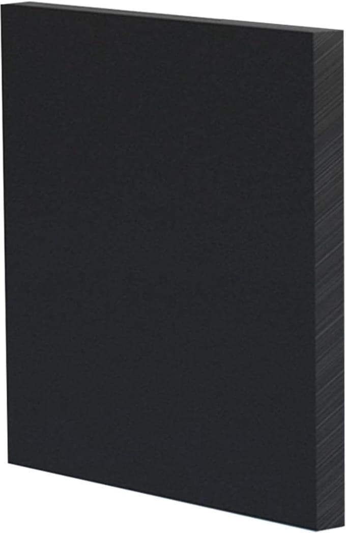 ABS Kunststof Plaat - Plastic Paneel - Doe-het-zelf Projecten - Hoge Slagvastheid - 20x20 cm - Zwart