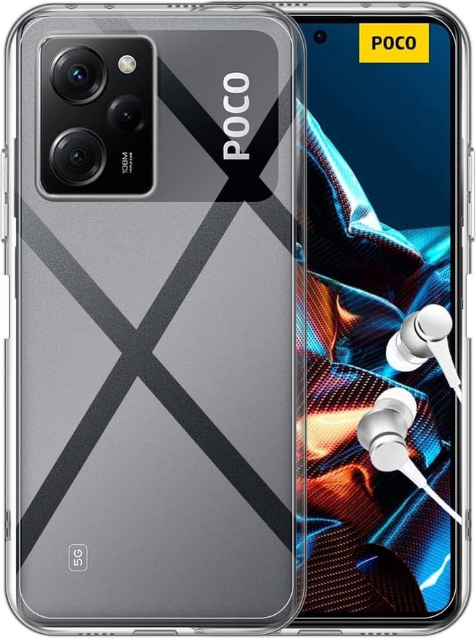 Flexibele achterkant Silicone hoesje Transparant Geschikt voor: Xiaomi Redmi Note 12 Pro 5G / Xiaomi Poco X5
