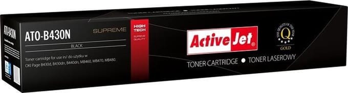 ActiveJet ATO-B430N Toner voor OKI-printer; Oki 43979202 vervanging; Opperste; 7000 pagina's; zwart.