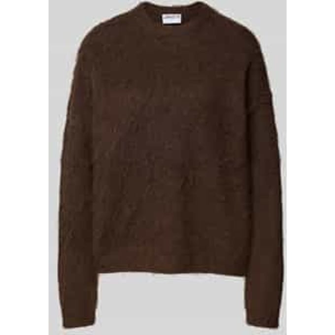 Relaxed fit gebreide pullover met wol
