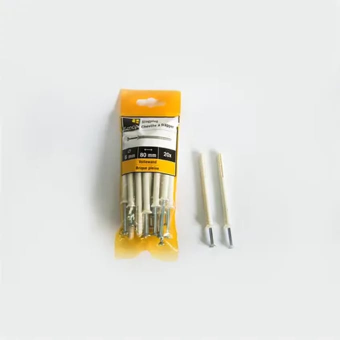 Sencys Slagplug Kunststof - Diam. 6x80mm - 20 Stuks