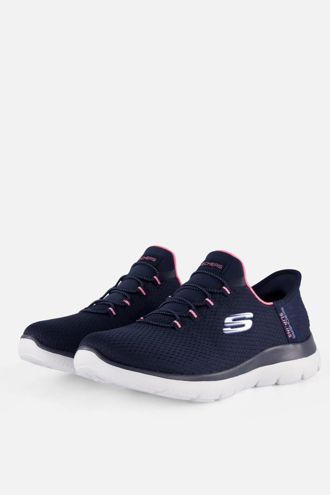 Skechers Slip-ins Summits Wide Fit blauw Textiel - Maat 38