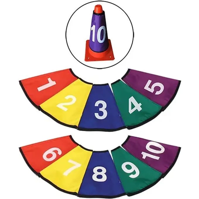 Set van 10 Numbenet-afdekkingen voor PVC-markeringskegel