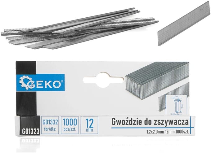 GEKO Brads - 1.2 x 2.0mm - 12mm lengte - 1000 stuks - Veelzijdig gebruik