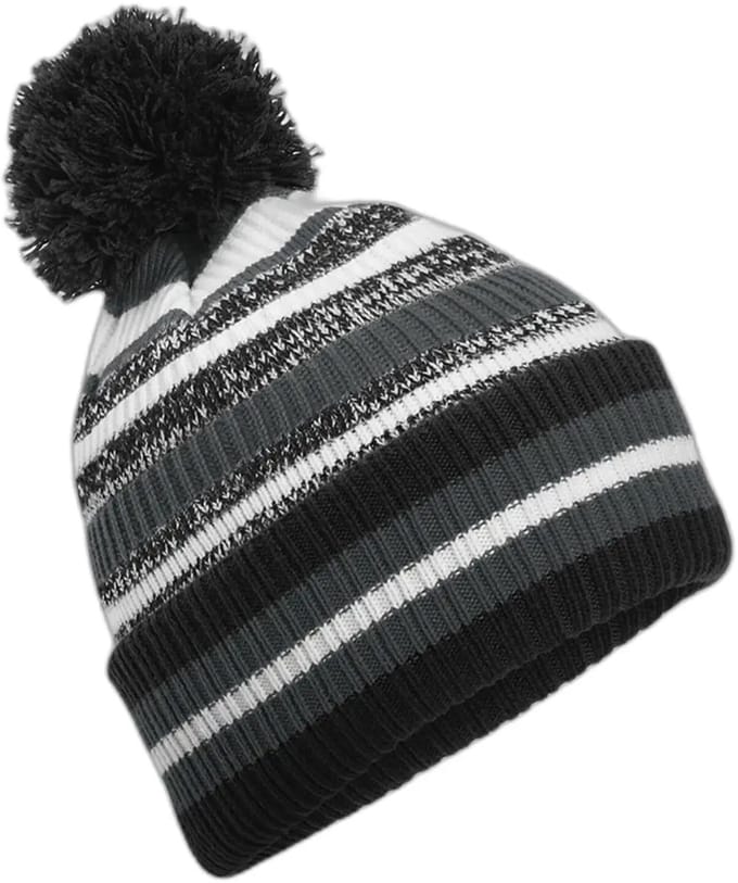 Multi-Sport Fan Beanie - Black/Graphite Grey/White - One Size