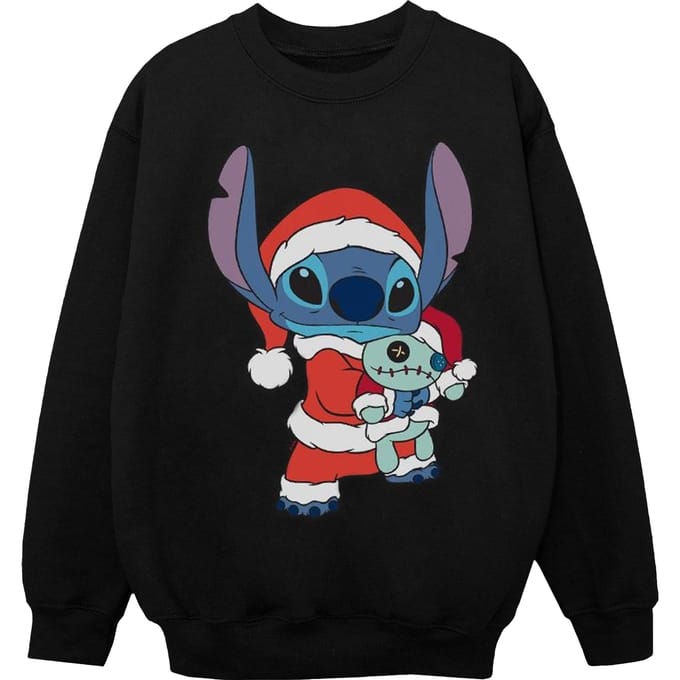 Disney Meisjes Lilo en Stitch Kerstmis Sweatshirt (Zwart)