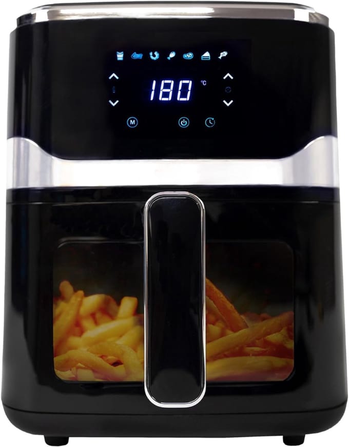 Zyrex® Mini Airfryer - Airfryer - Heteluchtfriteuse - Compact - Zwart - 32cm x 25cm x 31cm