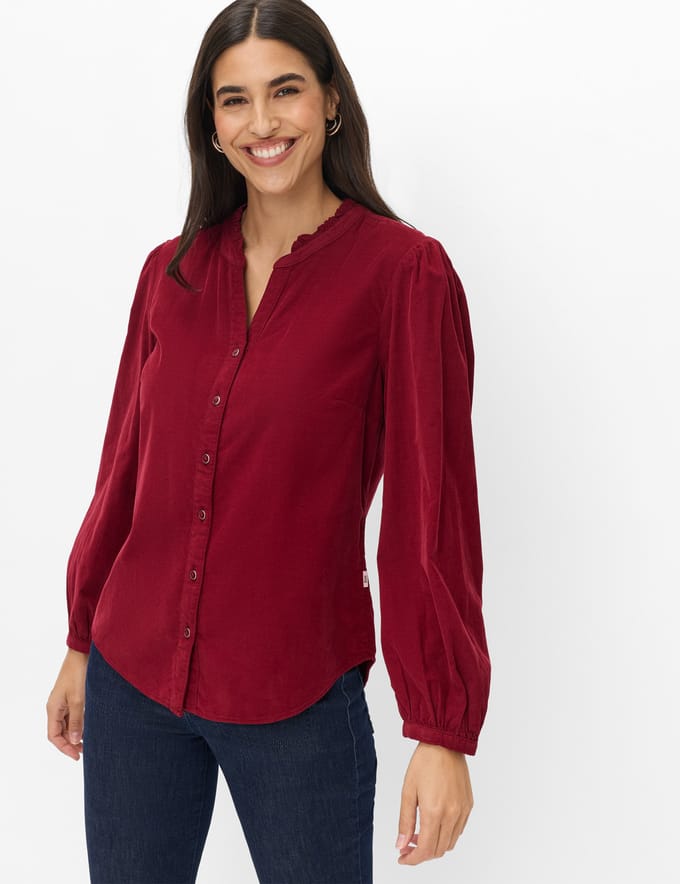 Brax Dames Blouse  Style VIOLET wine red, donkerrood, maat 38
