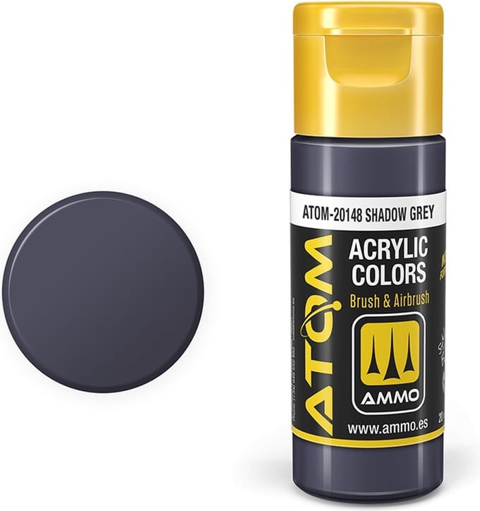AMMO by Mig Jimenez Hobbyverf Acrylverf - MIG 20148 ATOM - Shadow Grey - Acryl - 20ml Verf flesje - 20 ml