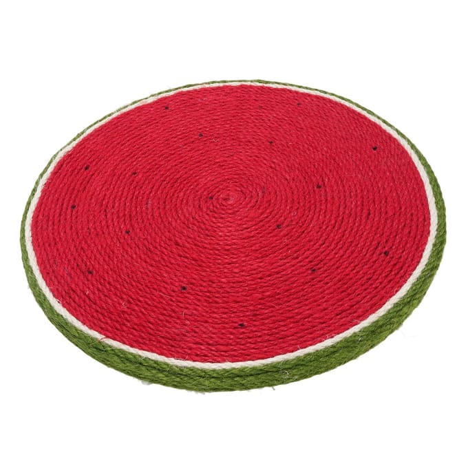 Aan de muur gemonteerde krabmat voor katten met zuignap, watermeloenvormig, schattige krabplankmat voor red